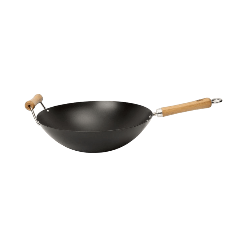 Dexam kolstålswok, 36 cm, svart design för autentisk wokning