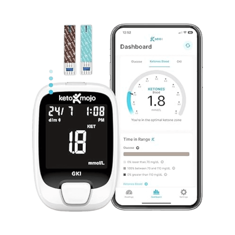 KETO-MOJO mätare med Bluetooth-anslutning för keton- och glukosövervakning