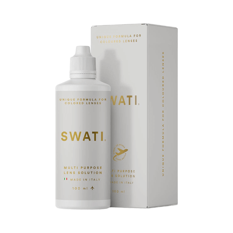 Swati Cosmetics linsvätska 100 ml speciellt formulerad för färgade linser