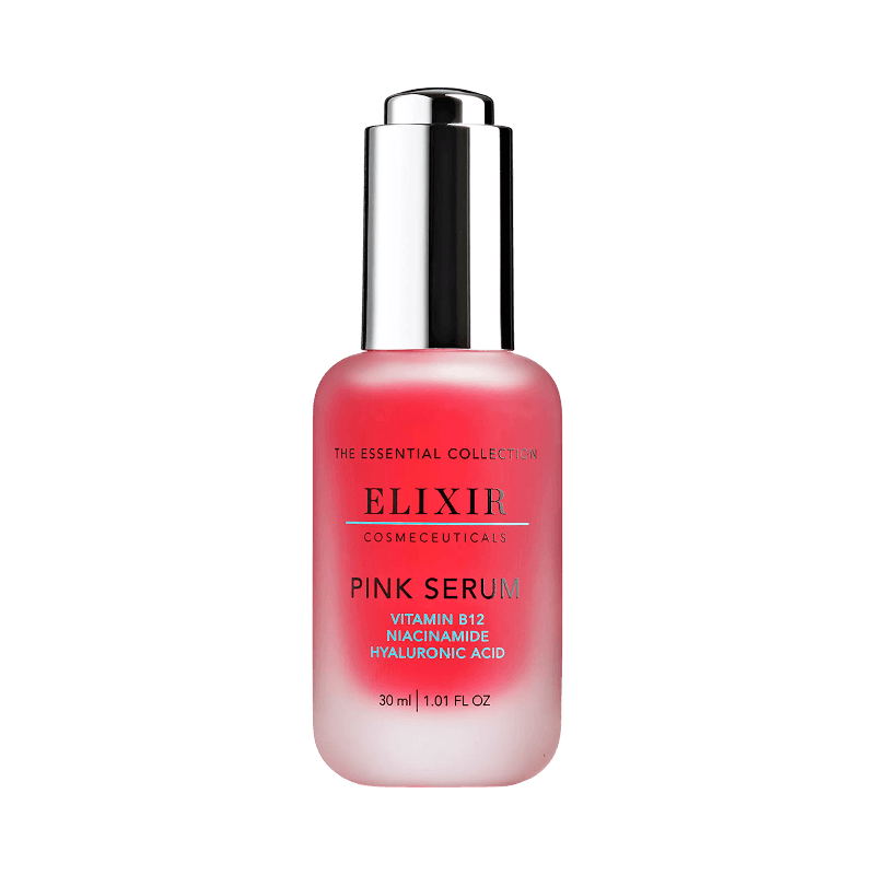 Elixir Cosmeceuticals Pink Serum med vitamin B12, niacinamid och hyaluronsyra för återfuktning och lyster