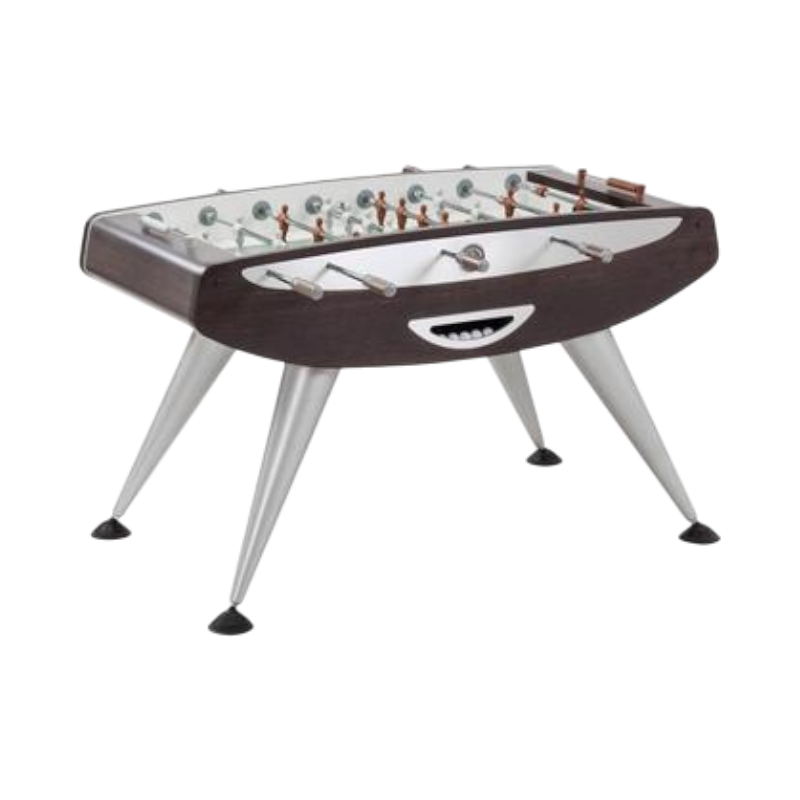 Lyxigt fotbollsspel Garlando Exclusive med elegant design i trä och metall, för stilfullt spelrum.