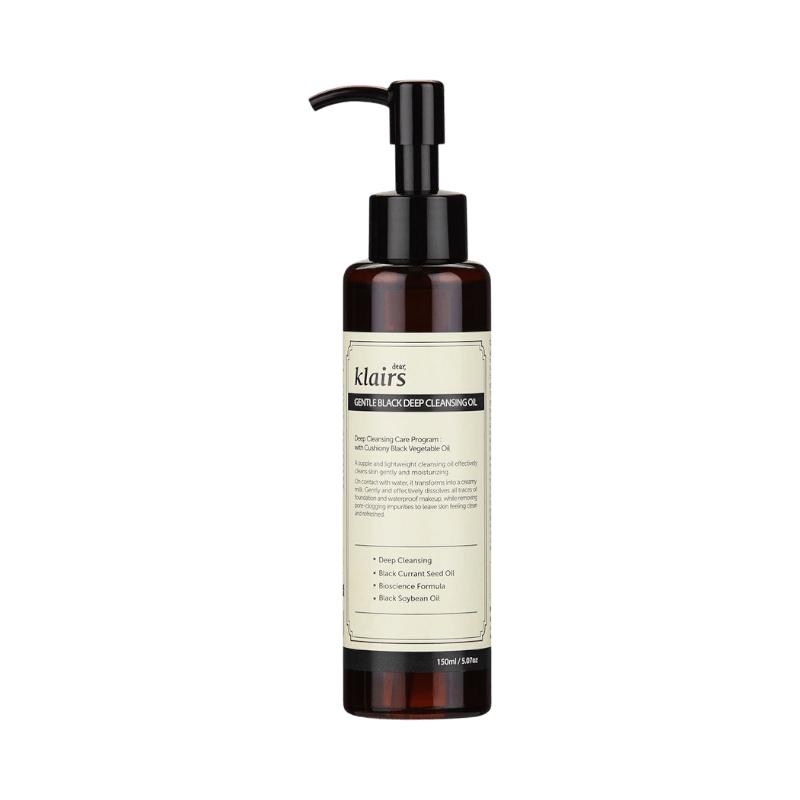 Klairs Gentle Black Deep Cleansing Oil 150 ml, mild rengöringsolja med naturliga ingredienser