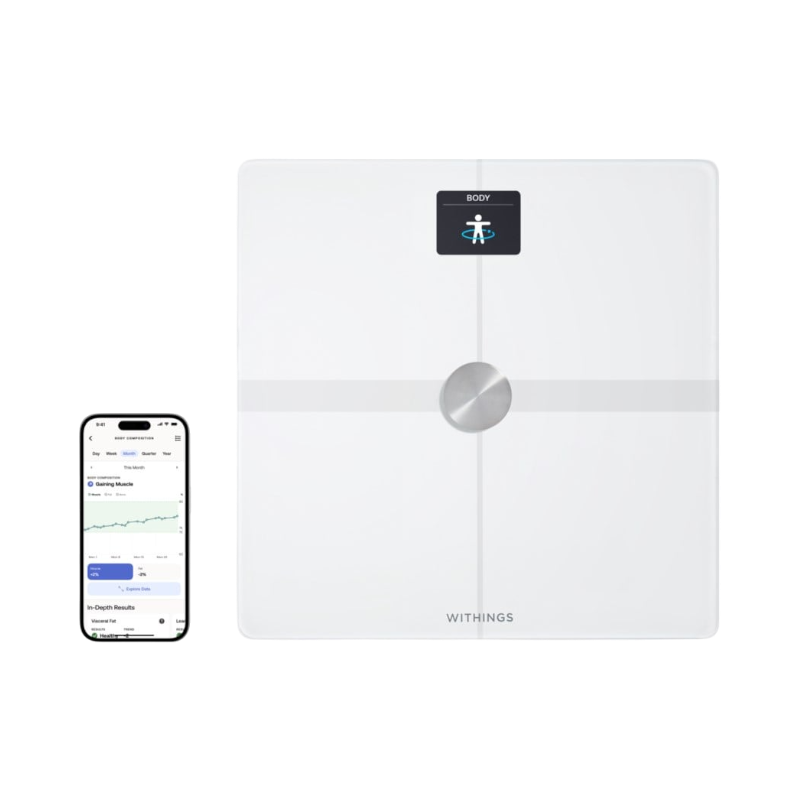 Withings Body Smart vit personvåg med WiFi och mobilapp för kroppsmätning