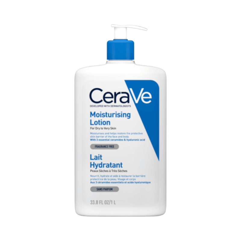 CeraVe Moisturising Lotion med pump, 1000 ml, för torr till mycket torr hud.