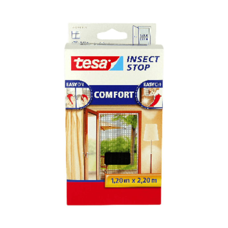 Tesa Insect Stop Comfort insektsnät för dörrar, enkel att montera och avlägsna