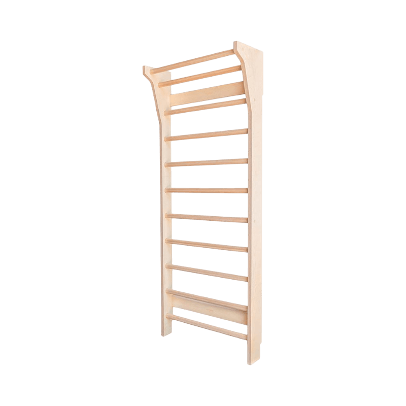Elegant ribbstol FitWood Taimi i ljust trä för hemträning och rehab