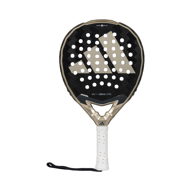 Adidas Metalbone CTRL 3.4 padelracket med rund form och gulddetaljer för precision och balans.