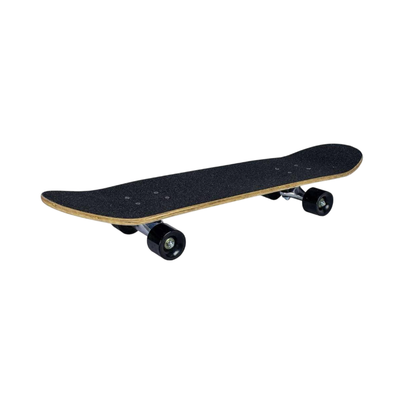 Sandbar skateboard i svart och blå design med svarta hjul